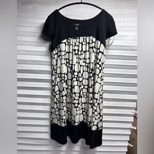 Alfani Black and White Geometric Mini Dress